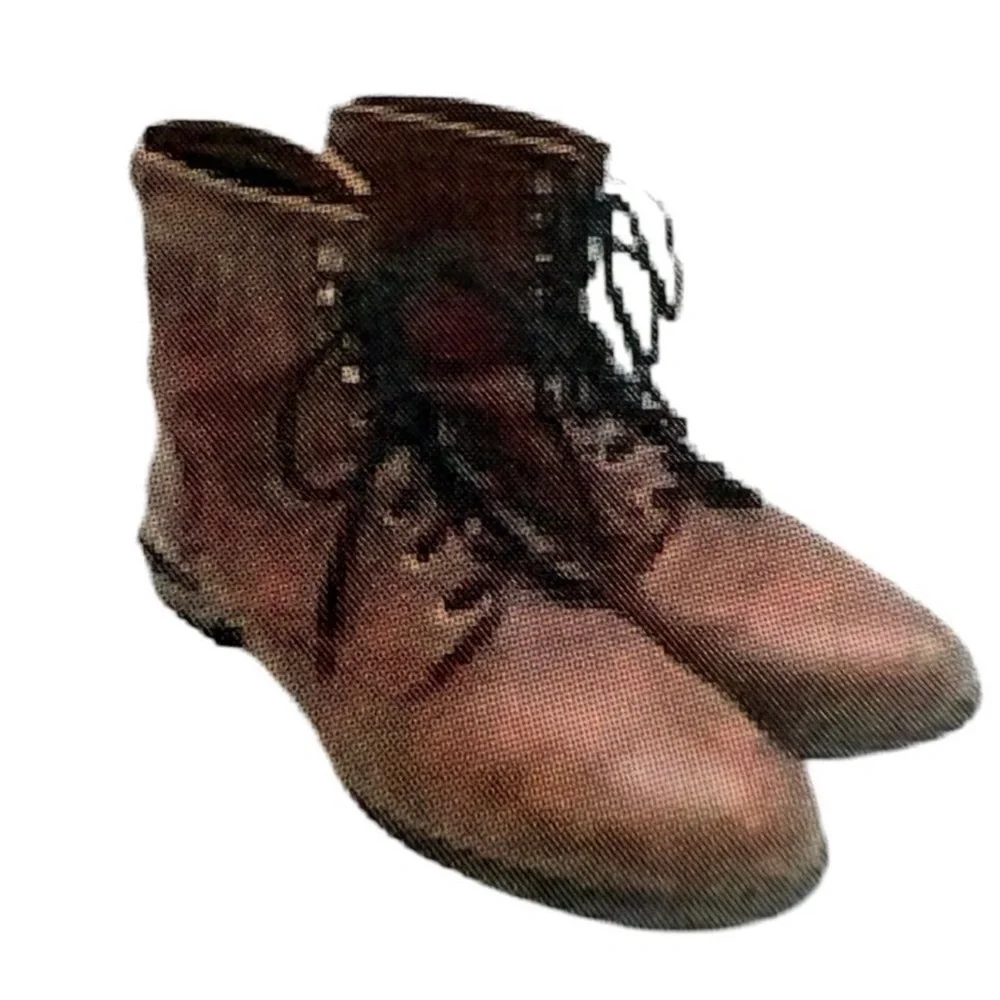 Ariat Brown Leather Lace-Up Boots